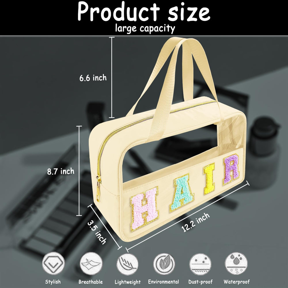 Bunliuys premium material clear makeup bag durable and splash-resistant for travel