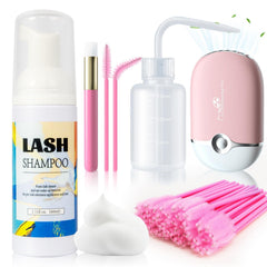 Champú Buqikma para pestañas de 60 ml, limpieza profunda de extensiones.
