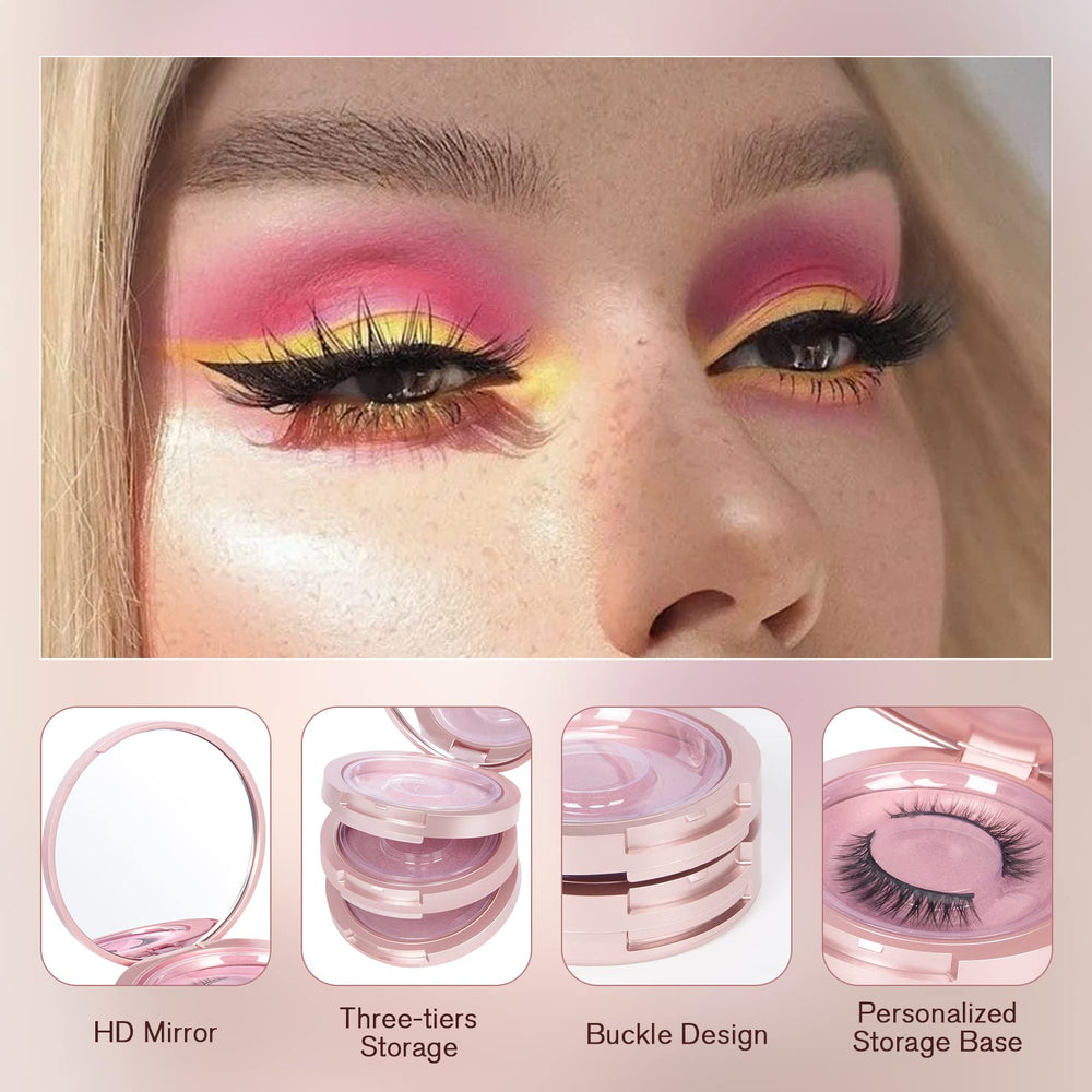 Compact Buqikma lash box in travel size for purses