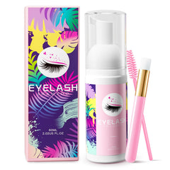Buqikma lash shampoo bottle pouring gentle cleanser for lash extensions