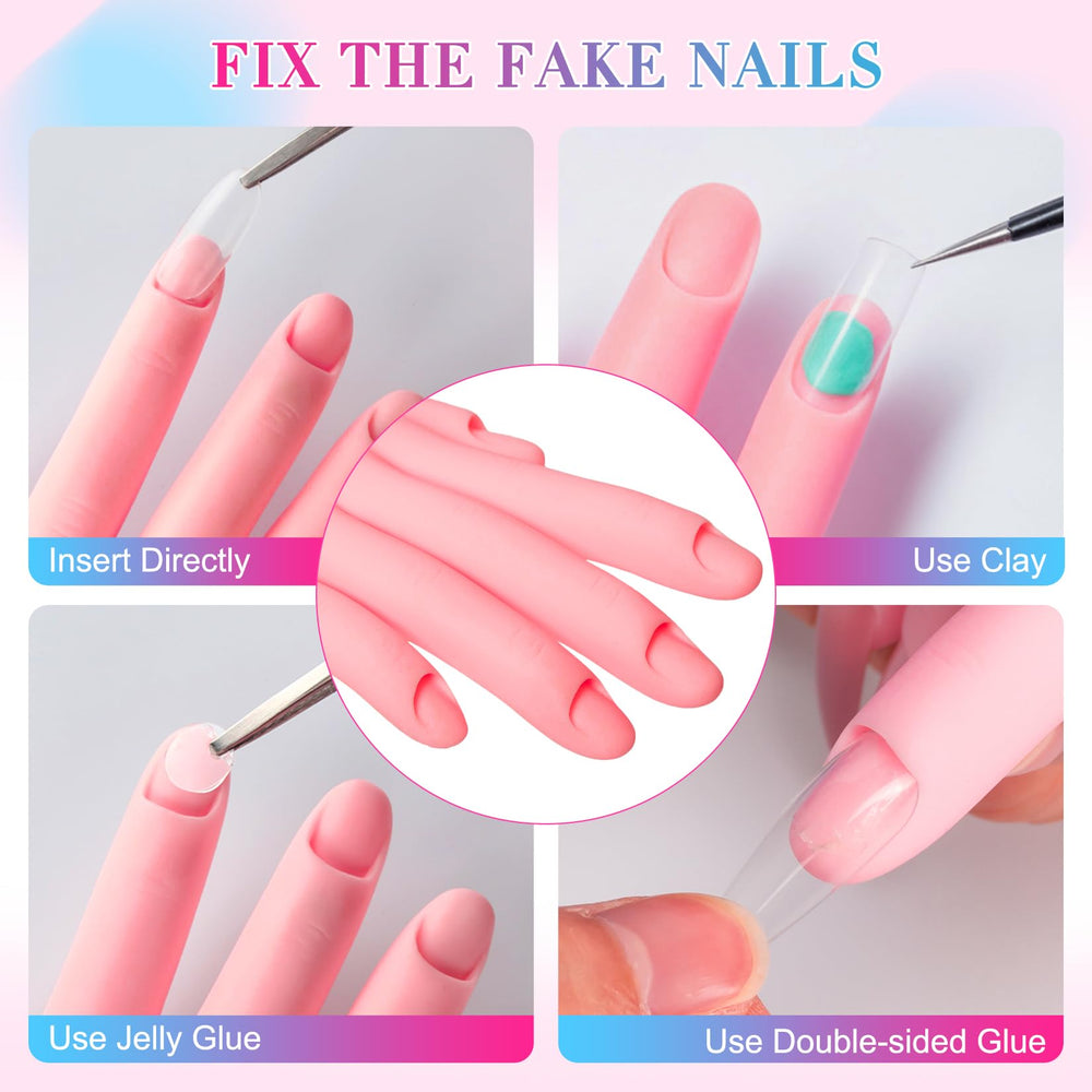 Buqikma nail tip attachment glue secures tips for practice