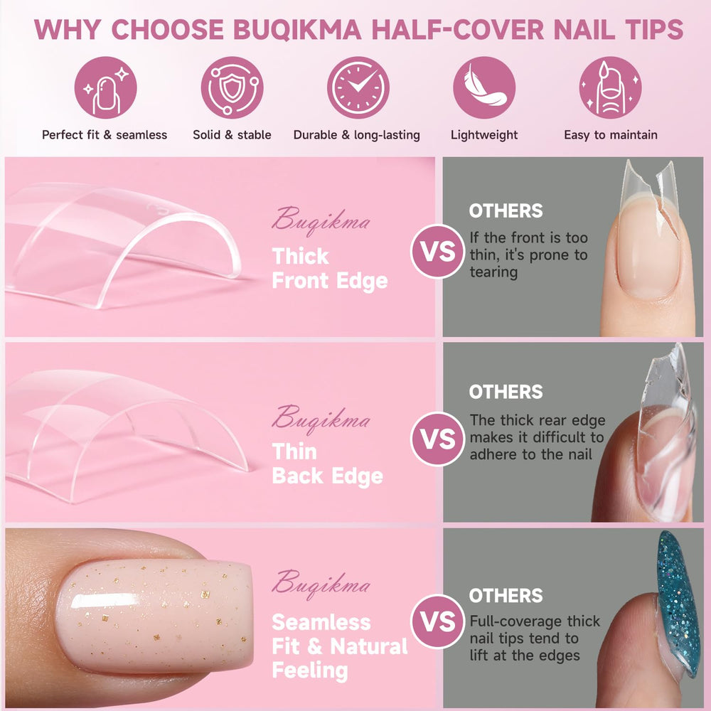 Buqikma organized box keeps tips separated for easy size selection.
