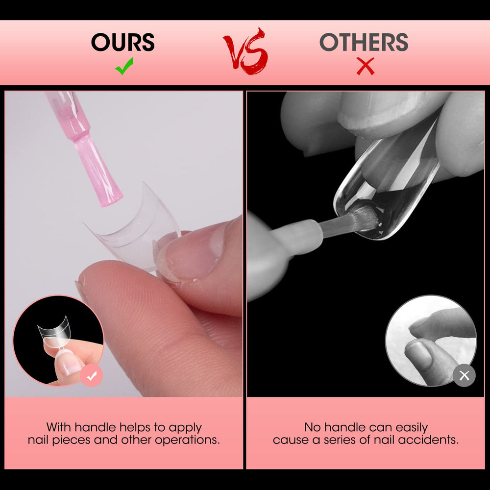 Buqikma strong glue ensures reliable adhesion during nail application.