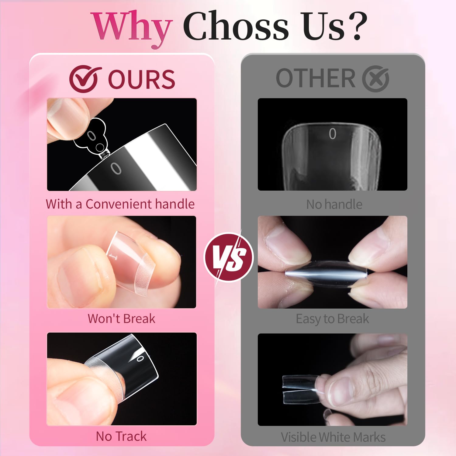 Buqikma Soft Gel Nail Tips extend nails with durable, salon-ready finish.