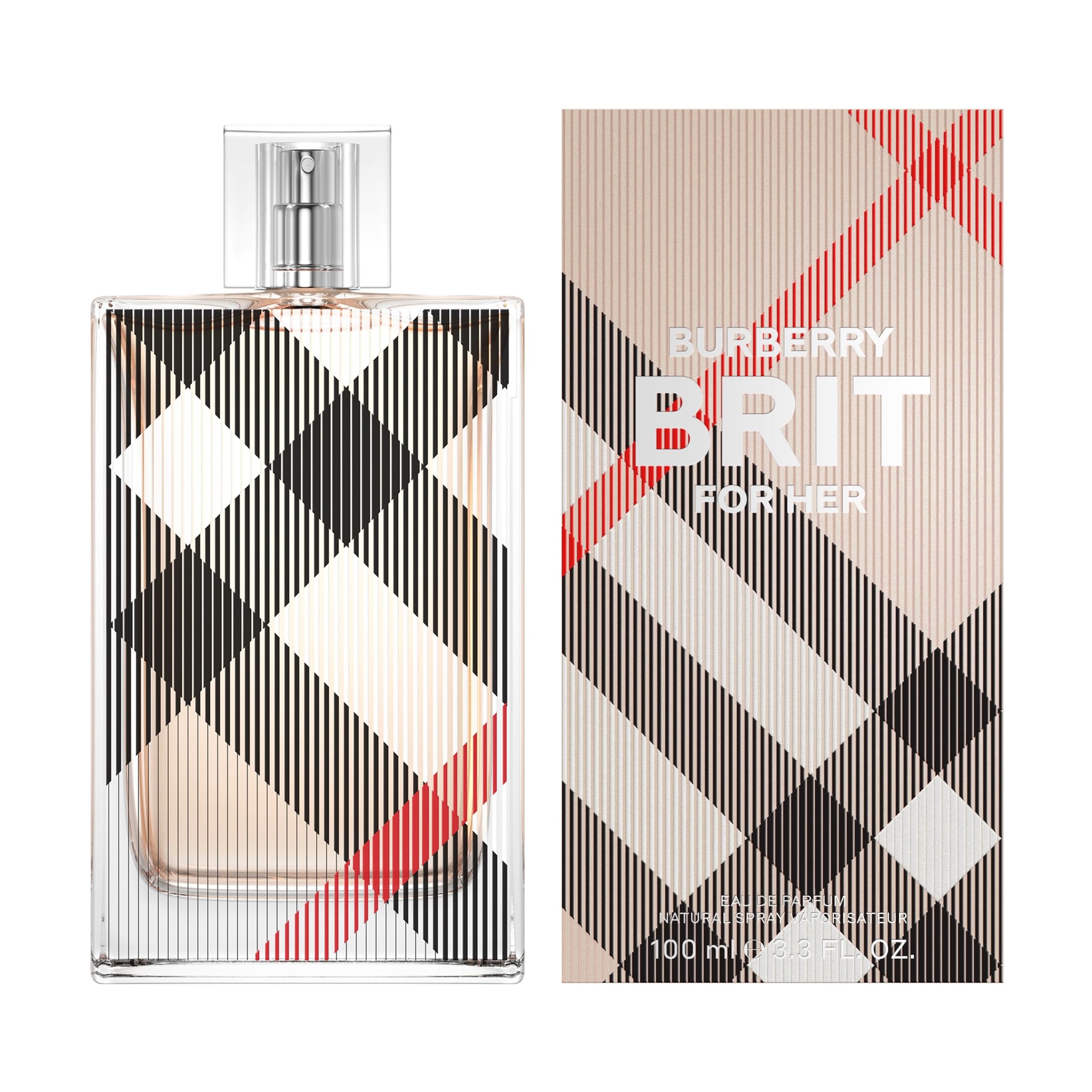 Burberry Brit for Her cap close-up and glass detailing for daily wear