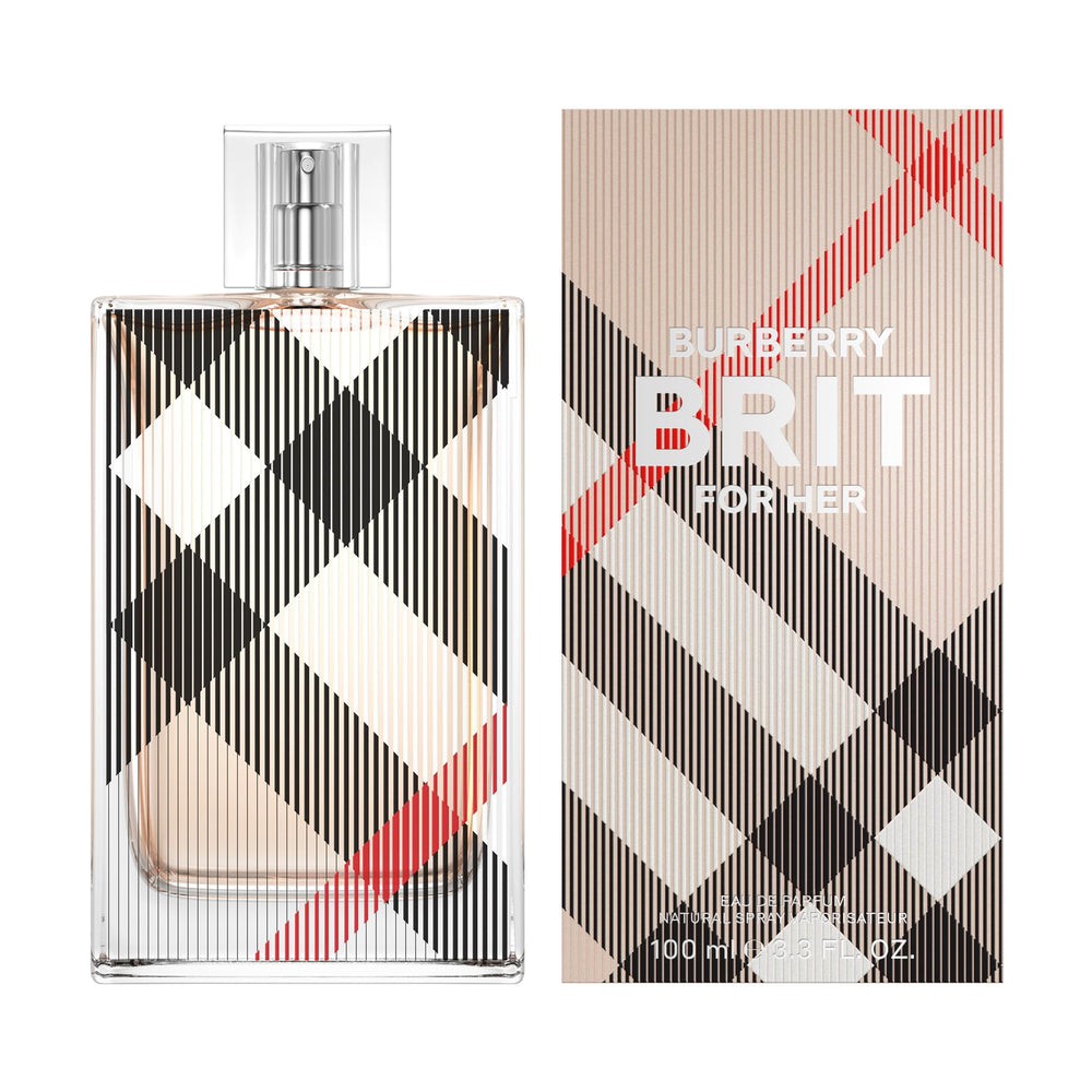 Burberry Brit for Her cap close-up and glass detailing for daily wear