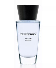 Burberry Touch for Men bottle with clear glass showcasing premium clarity and clean aesthetics.