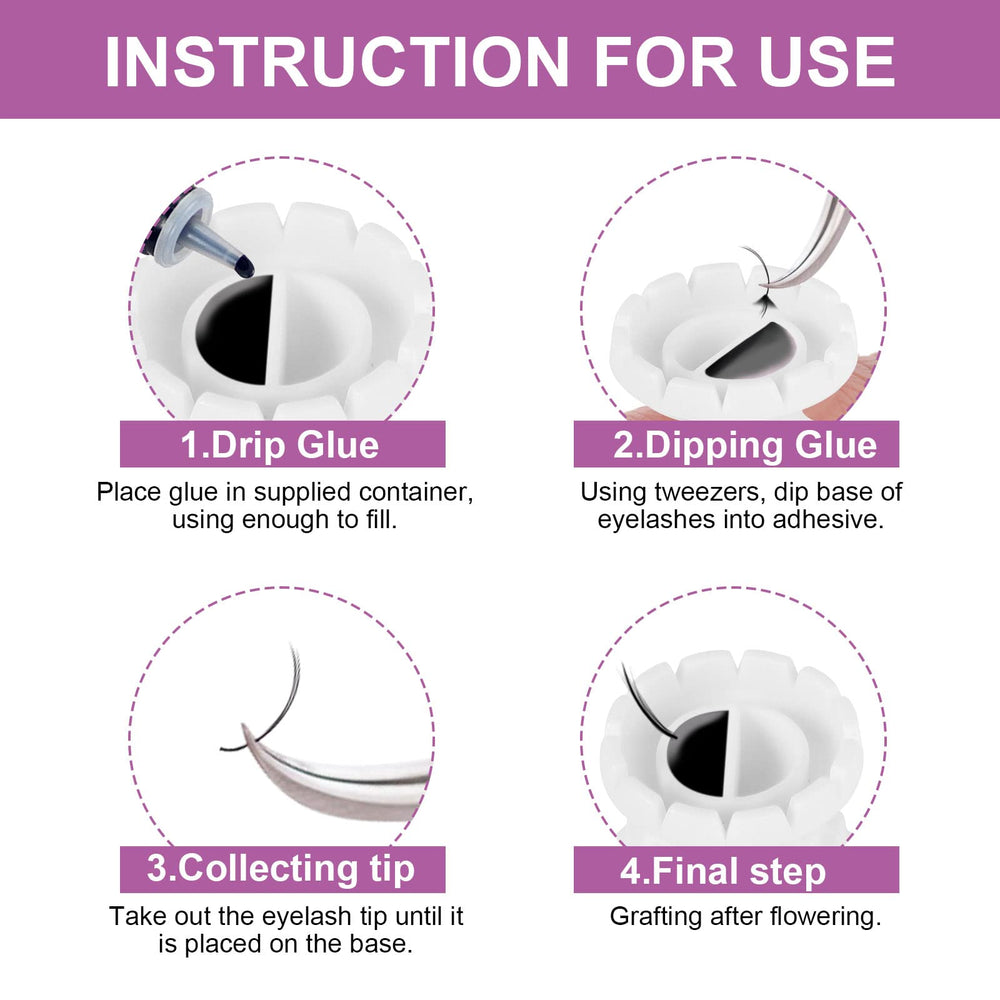 Burboeiy disposable glue rings in white PVC for quick setup and clean removal.
