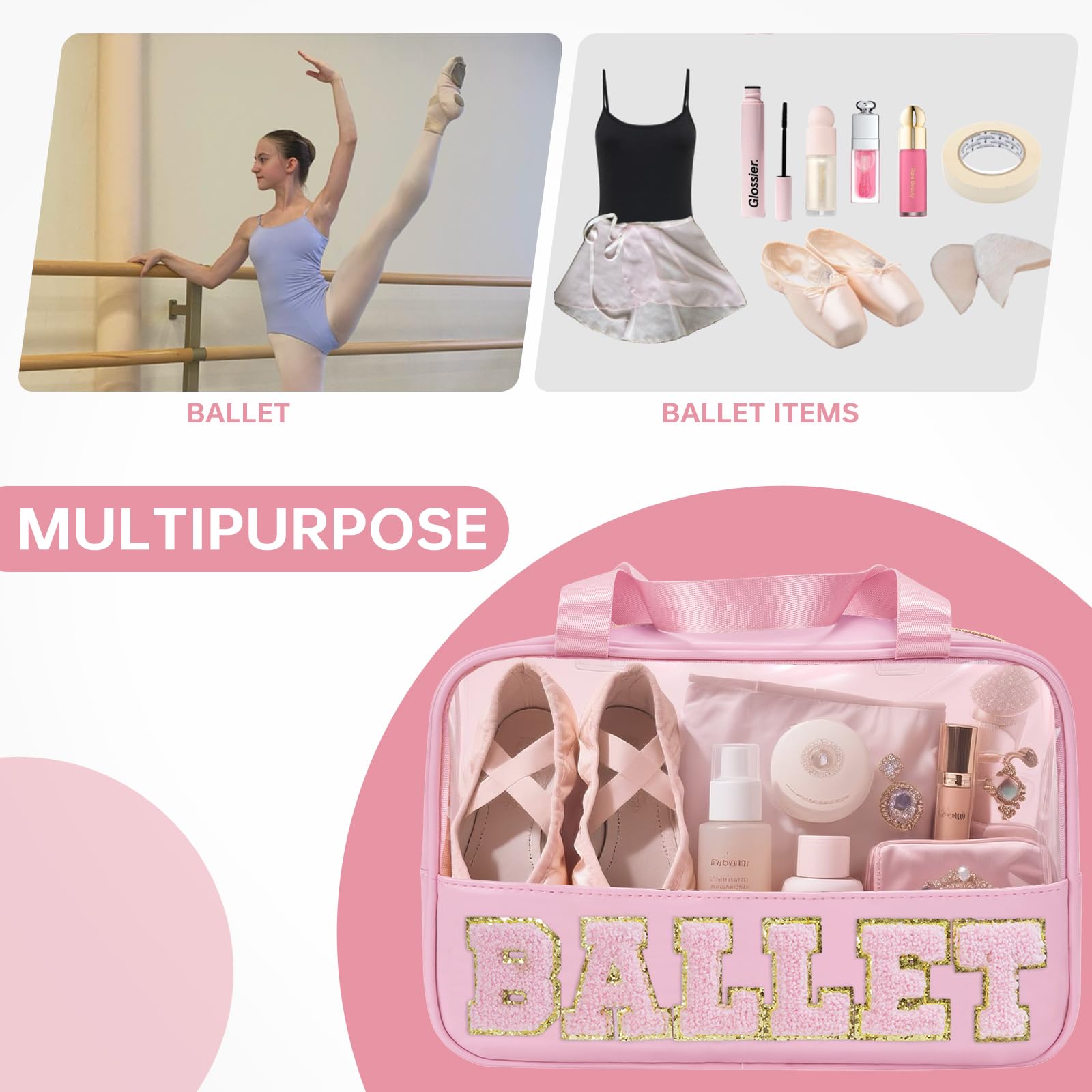 Burskit Ballet Bag with hand strap for easy carry.