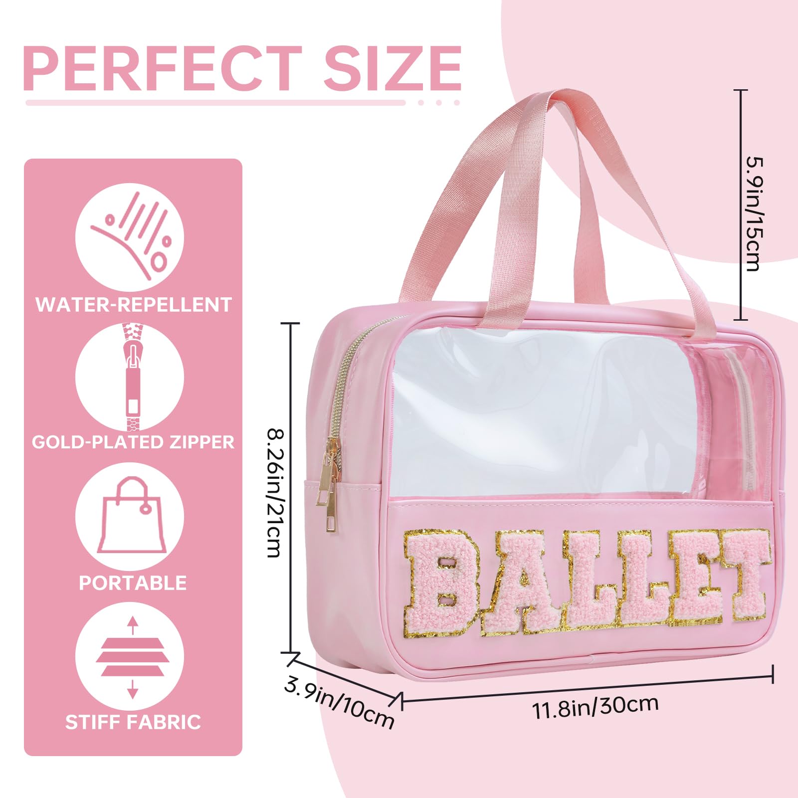 Burskit Ballet Bag transparent design for quick content checks.