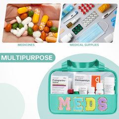 Burskit Medicine Bag carry handle enables easy on-the-go use.