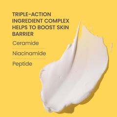 Complejo ceramidas-niacinamida-péptidos de Burt's Bees Boosted Body Whipped Butter mejora la barrera.