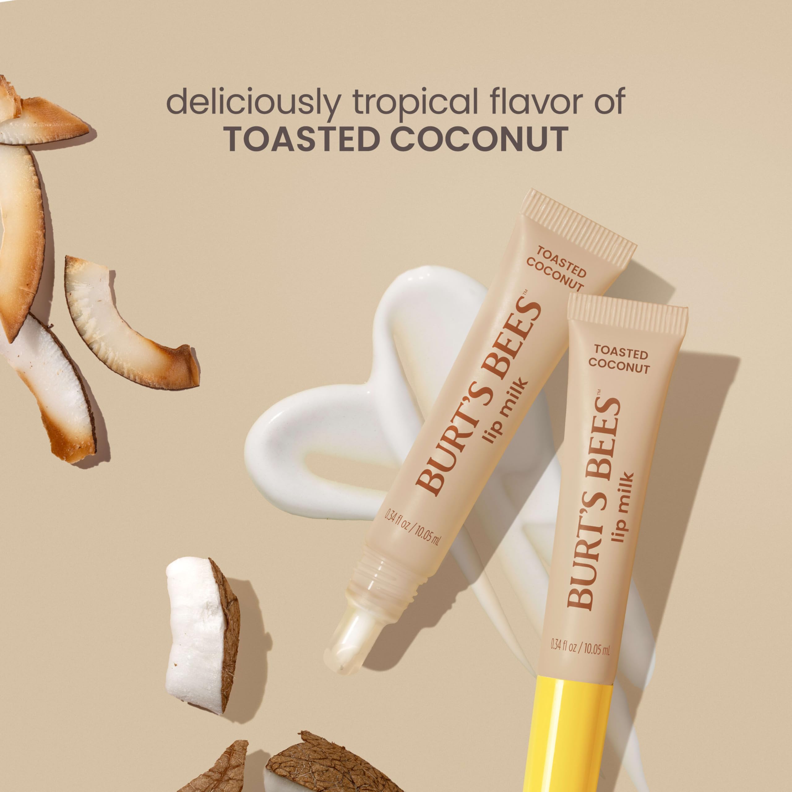 Travel-friendly 0.34 oz Burts Bees Lip Milk tube for on-the-go care