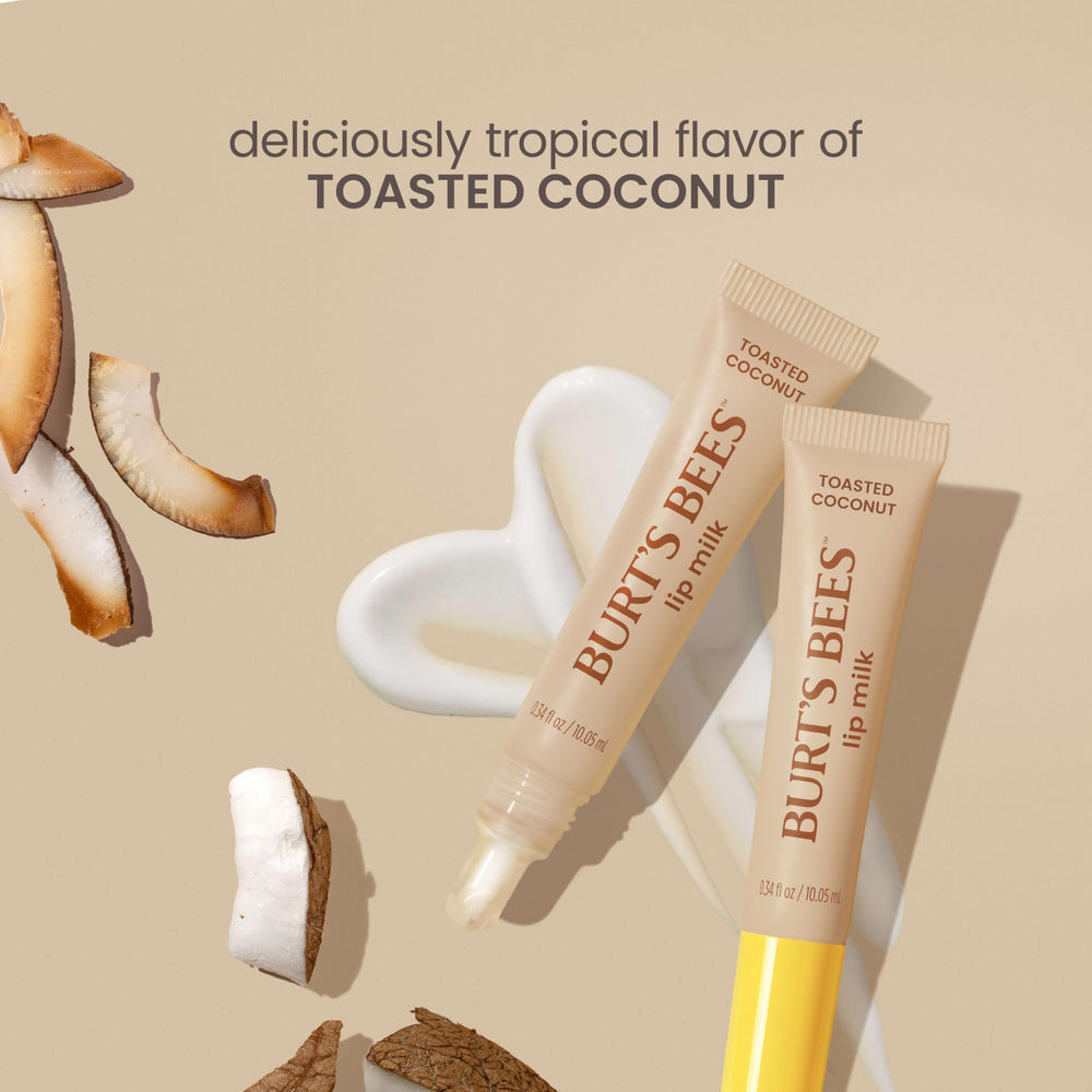 Travel-friendly 0.34 oz Burts Bees Lip Milk tube for on-the-go care