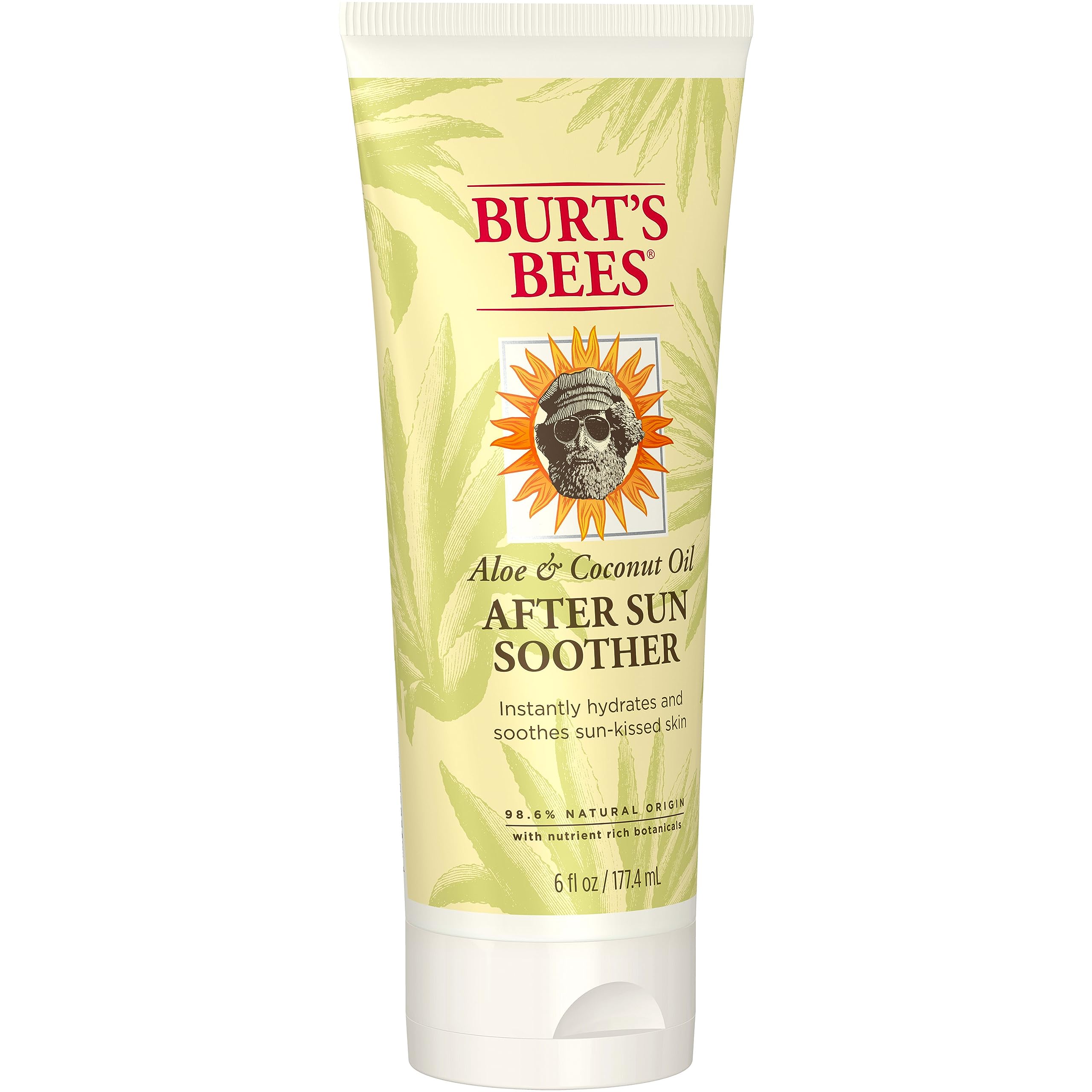 Burt's Bees After Sun Lotion pump in action for easy application