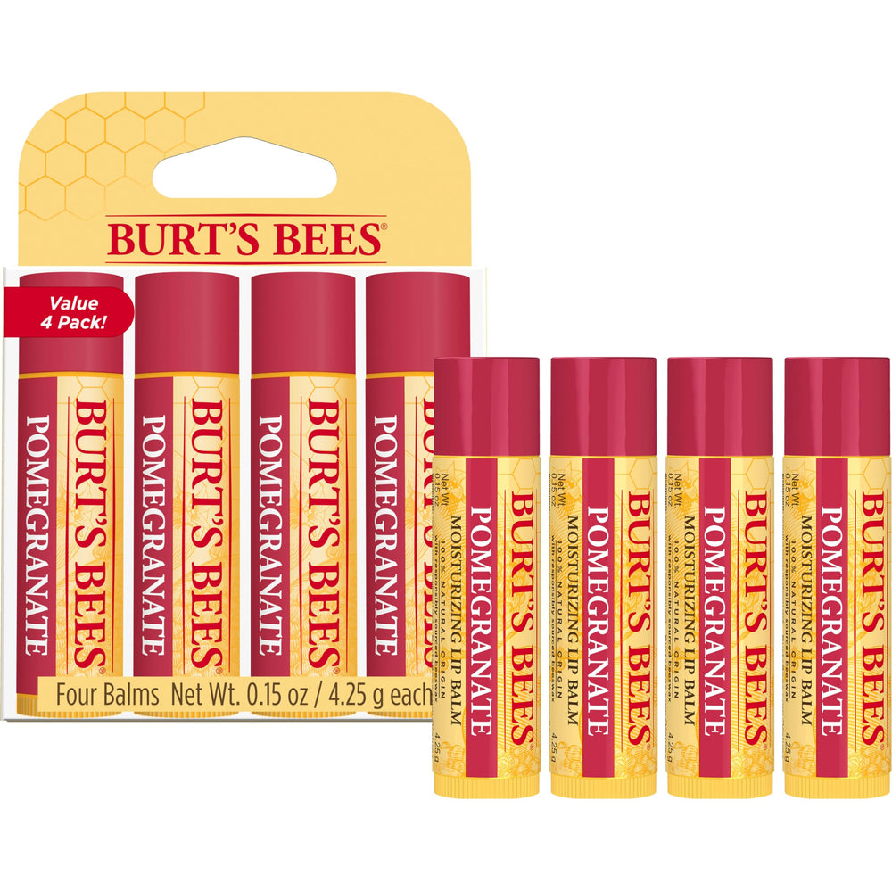 Burts Bees Bálsamo labial Granada, cera de abejas de origen responsable