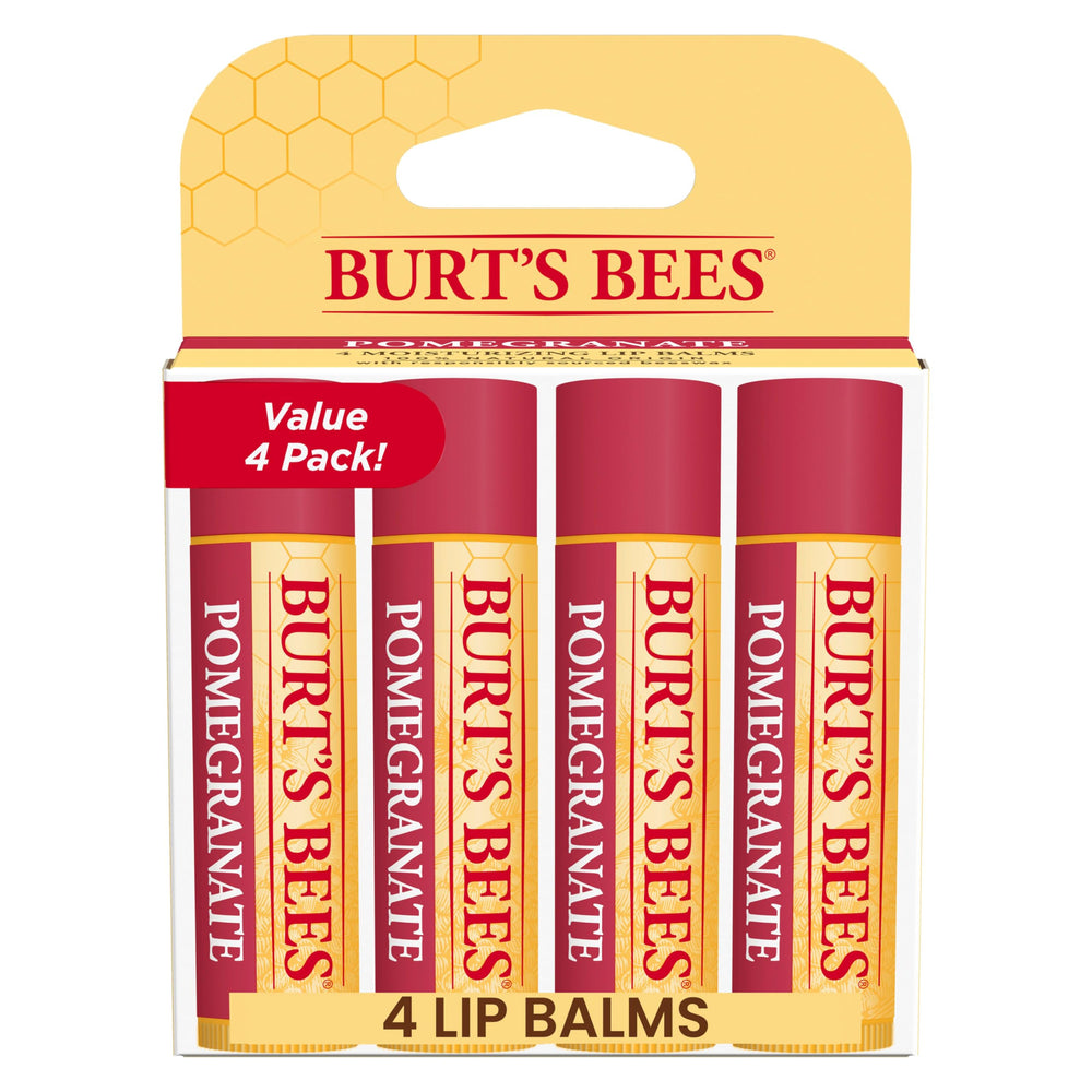 Burts Bees Bálsamo labial Granada, tubos compactos para hidratación diaria