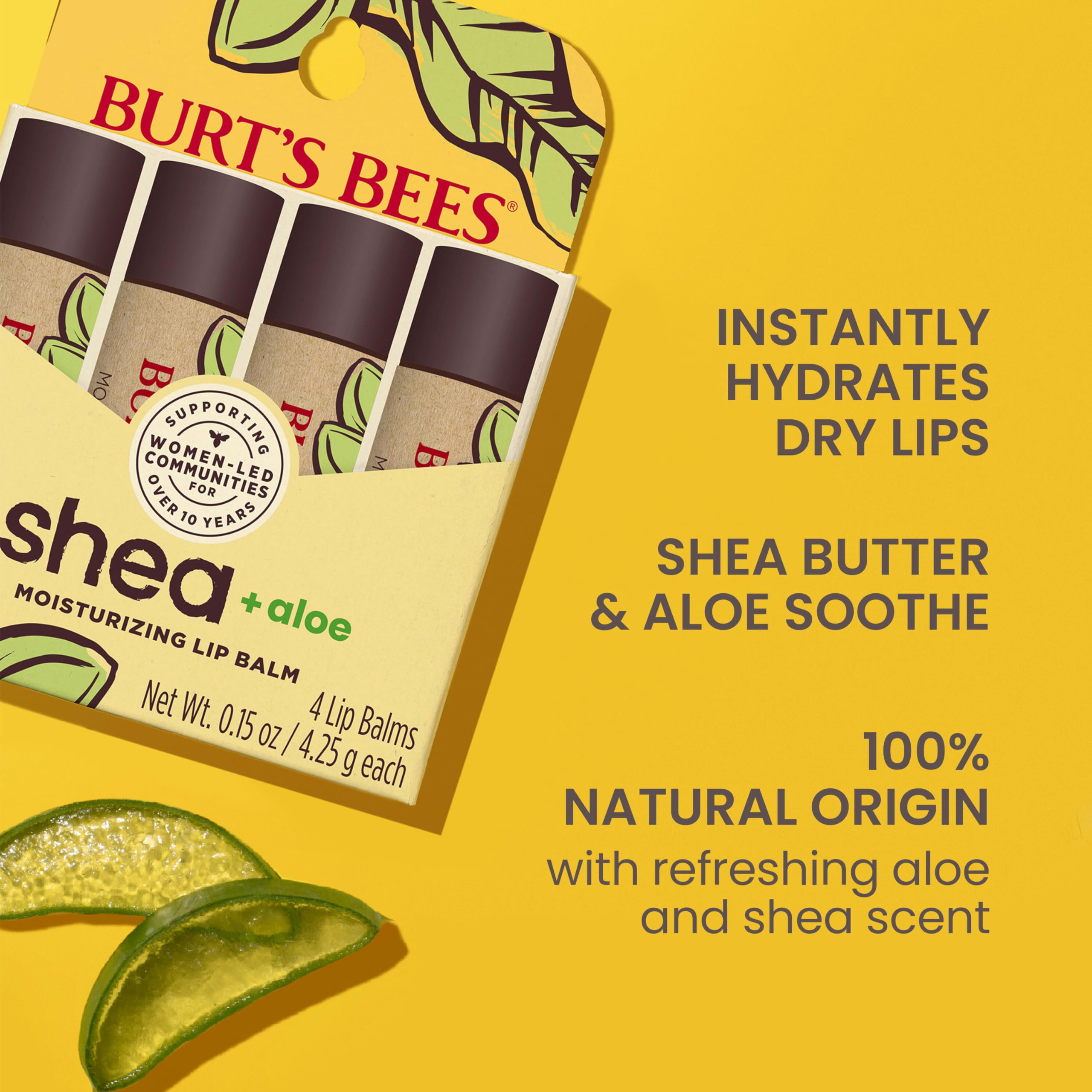 Burt's Bees Balsamo labial textura cremosa que hidrata de forma suave.
