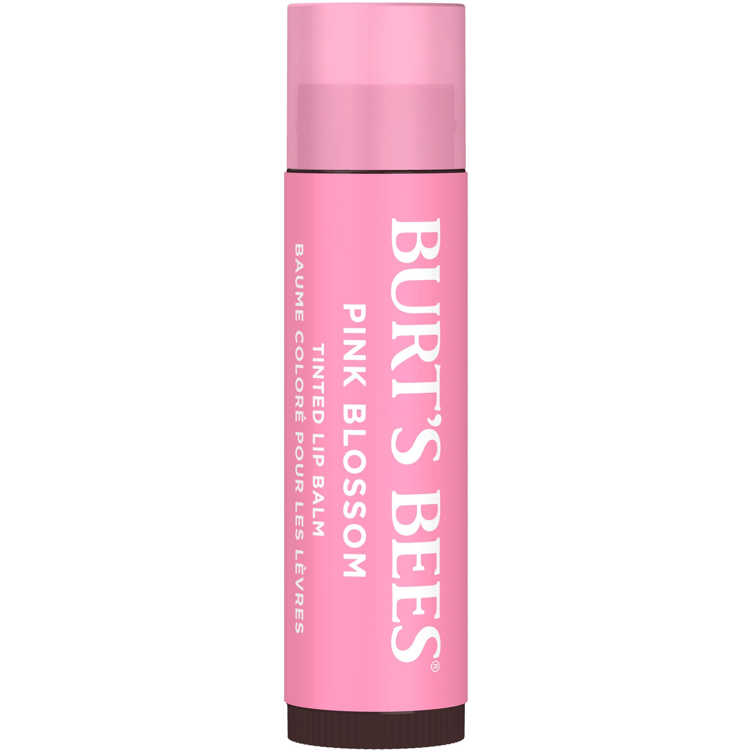 Aplicación sin espejo con Burt's Bees Rosa Flor para retoques rápidos.