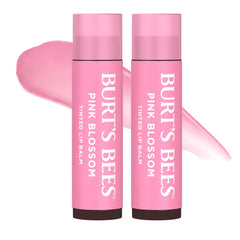 Burt's Bees bálsamo labial tintado Rosa Flor en envase para hidratación prolongada.