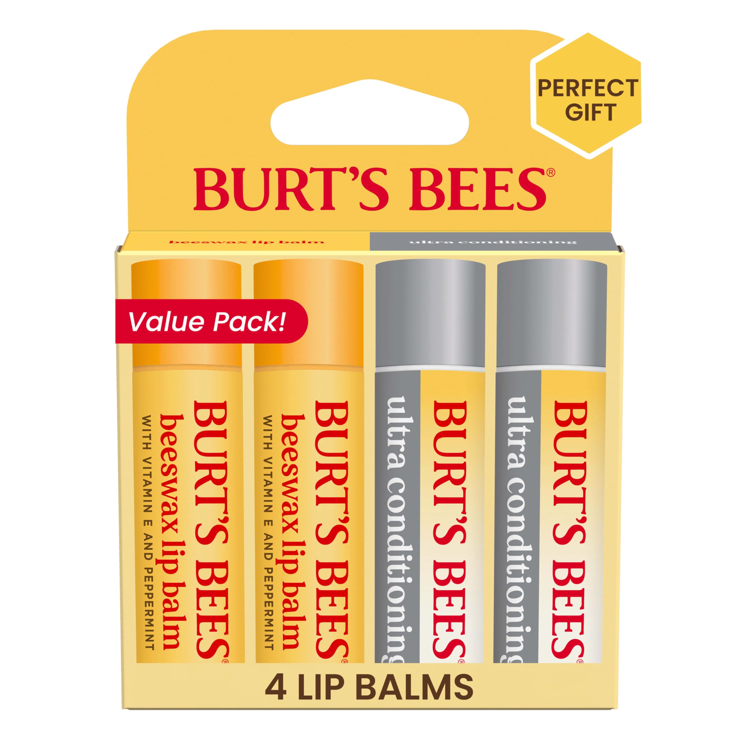Burt's Bees bálsamo labial Ultra Acondicionador en tubo, aplicación suave e hidratante.