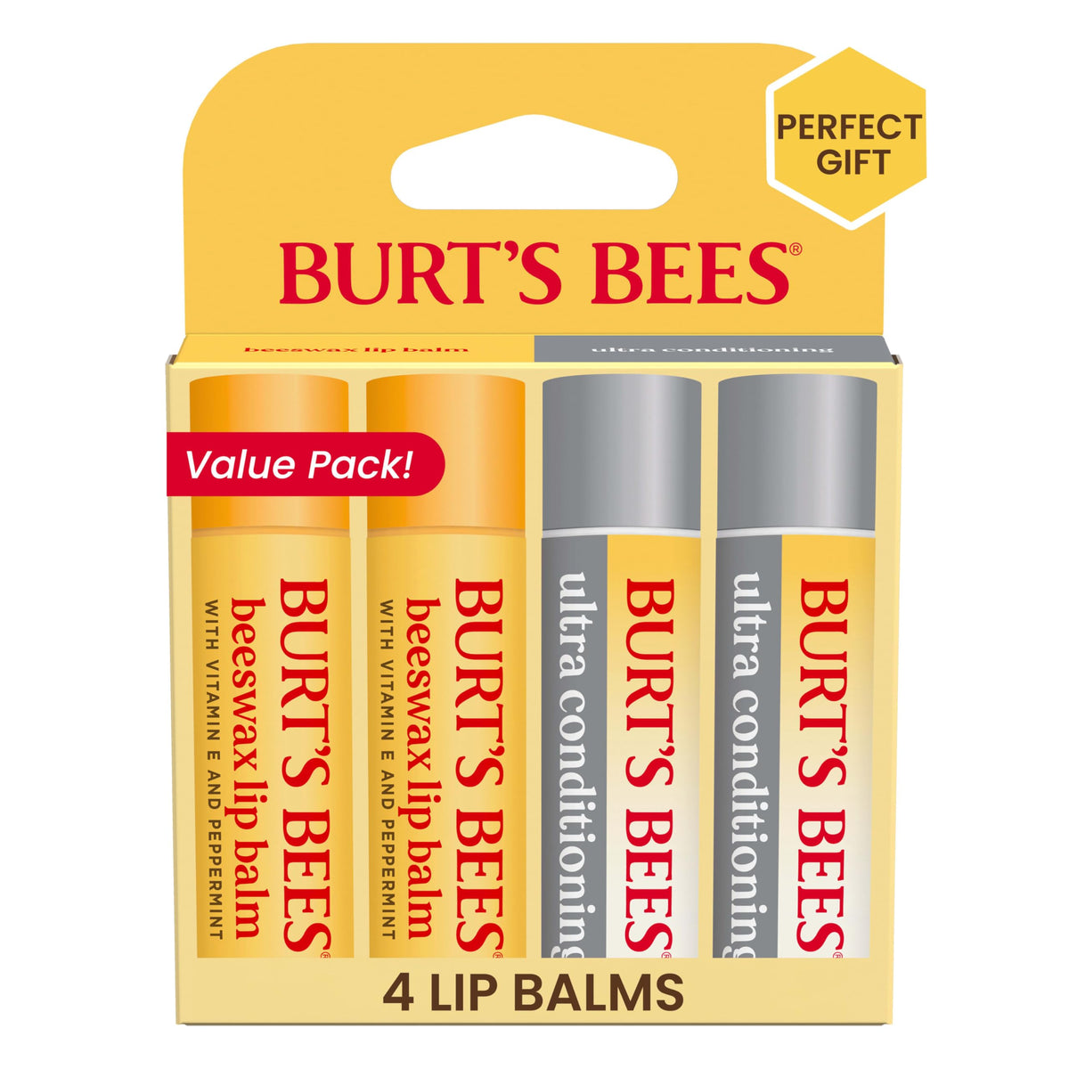 Burt's Bees bálsamo labial Ultra Acondicionador en tubo, aplicación suave e hidratante.