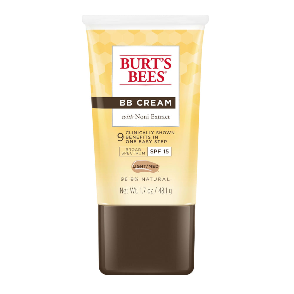 Burt's Bees BB Cream SPF 15 en tubo frontal, unifica tono y protege la piel