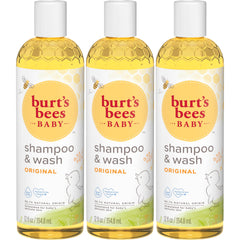 Burt's Bees Baby champú y lavado original, pack 3, cuidado suave
