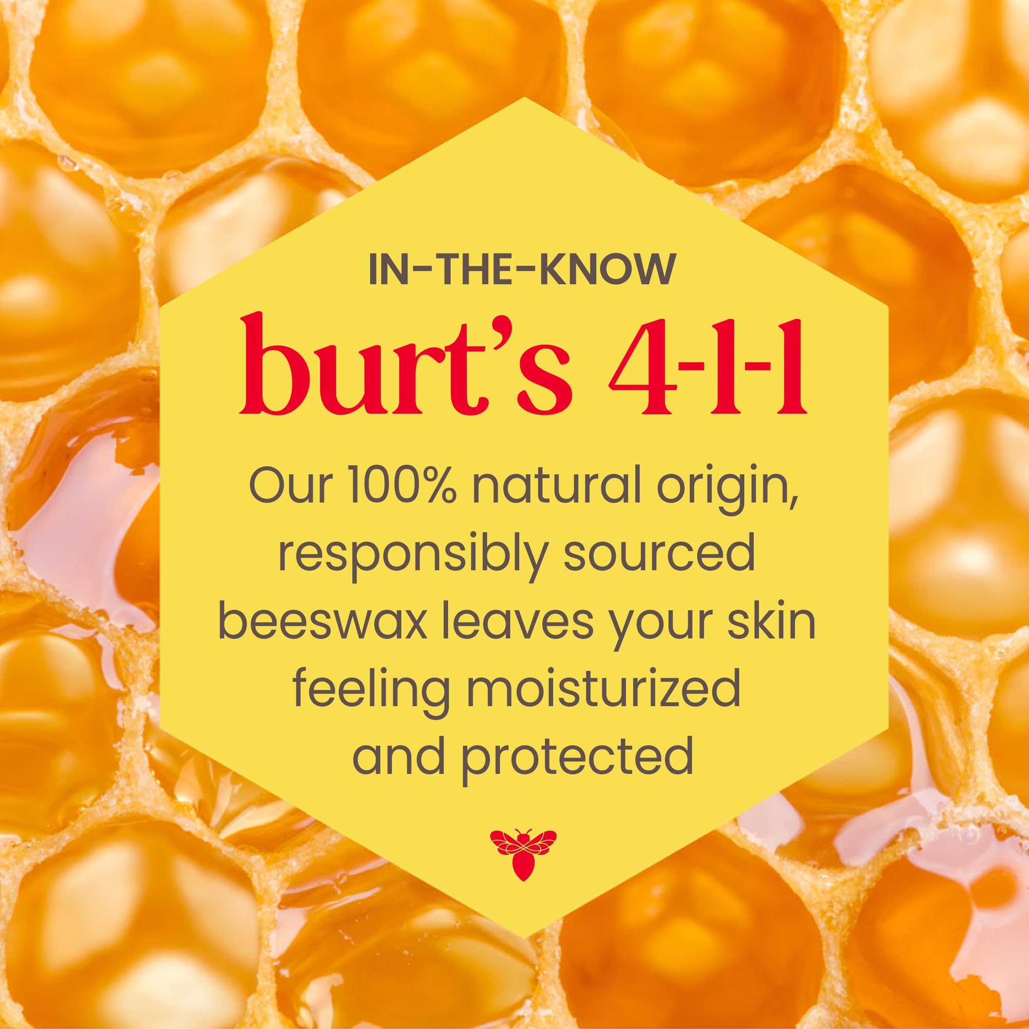 Close-up on lips shows natural tint from Burt's Bees Cherry Lip Shimmer.