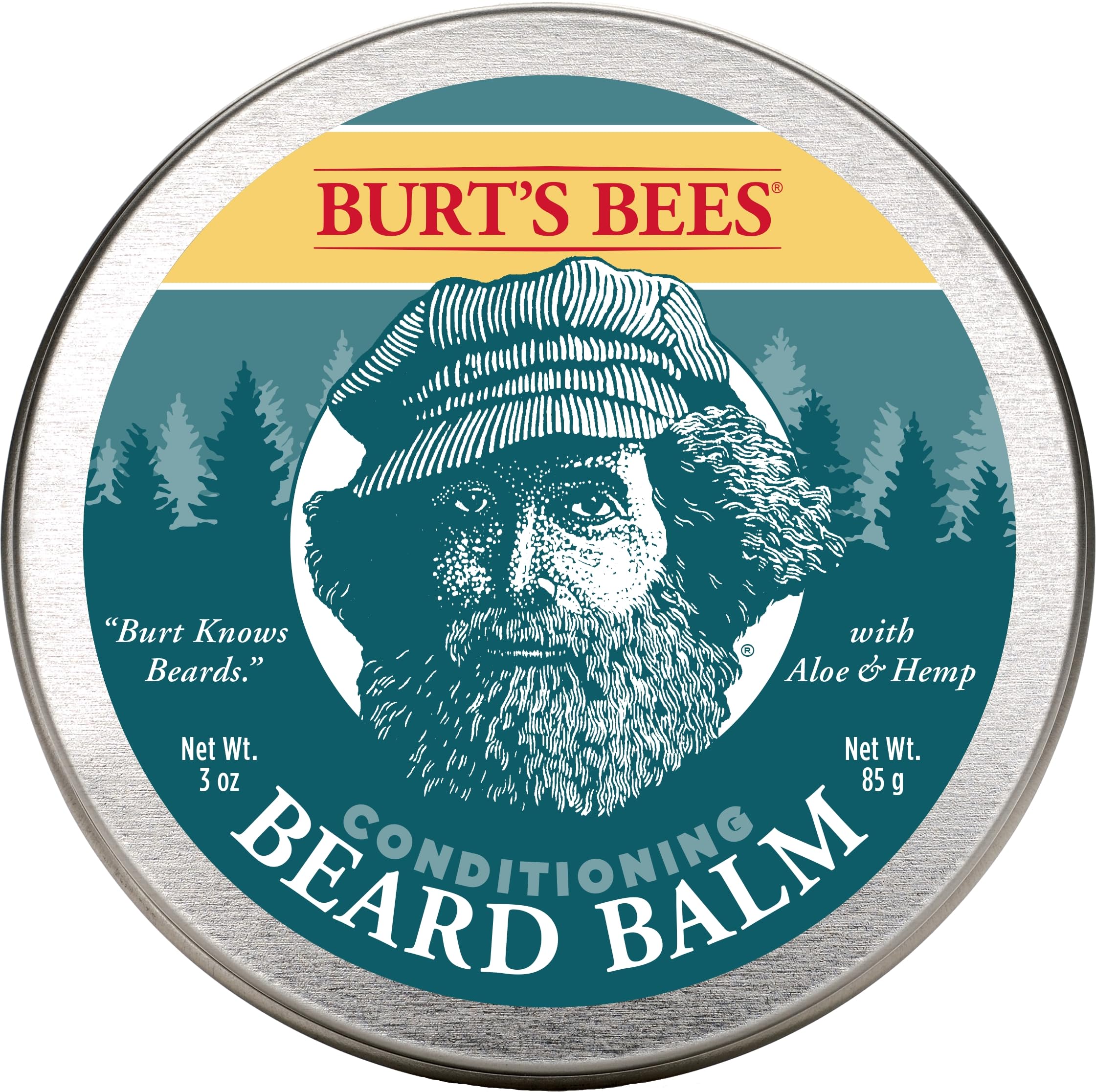Burt's Bees Conditioning Beard Balm being applied for softer beard and nourished skin.