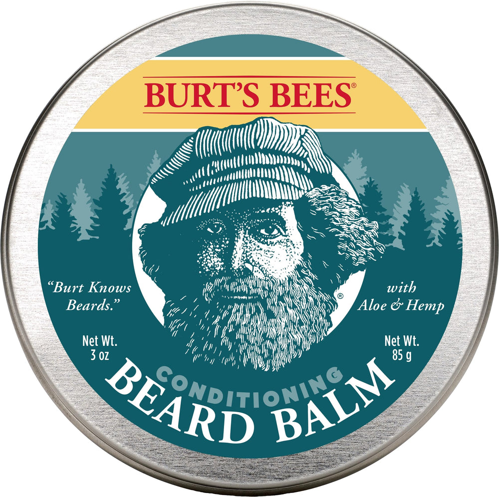 Burt's Bees Conditioning Beard Balm being applied for softer beard and nourished skin.
