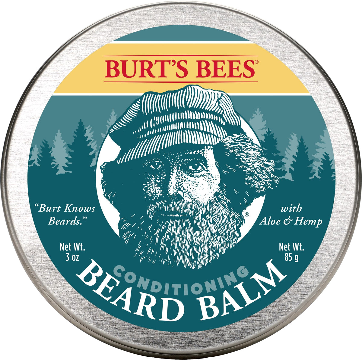 Burt's Bees Conditioning Beard Balm being applied for softer beard and nourished skin.