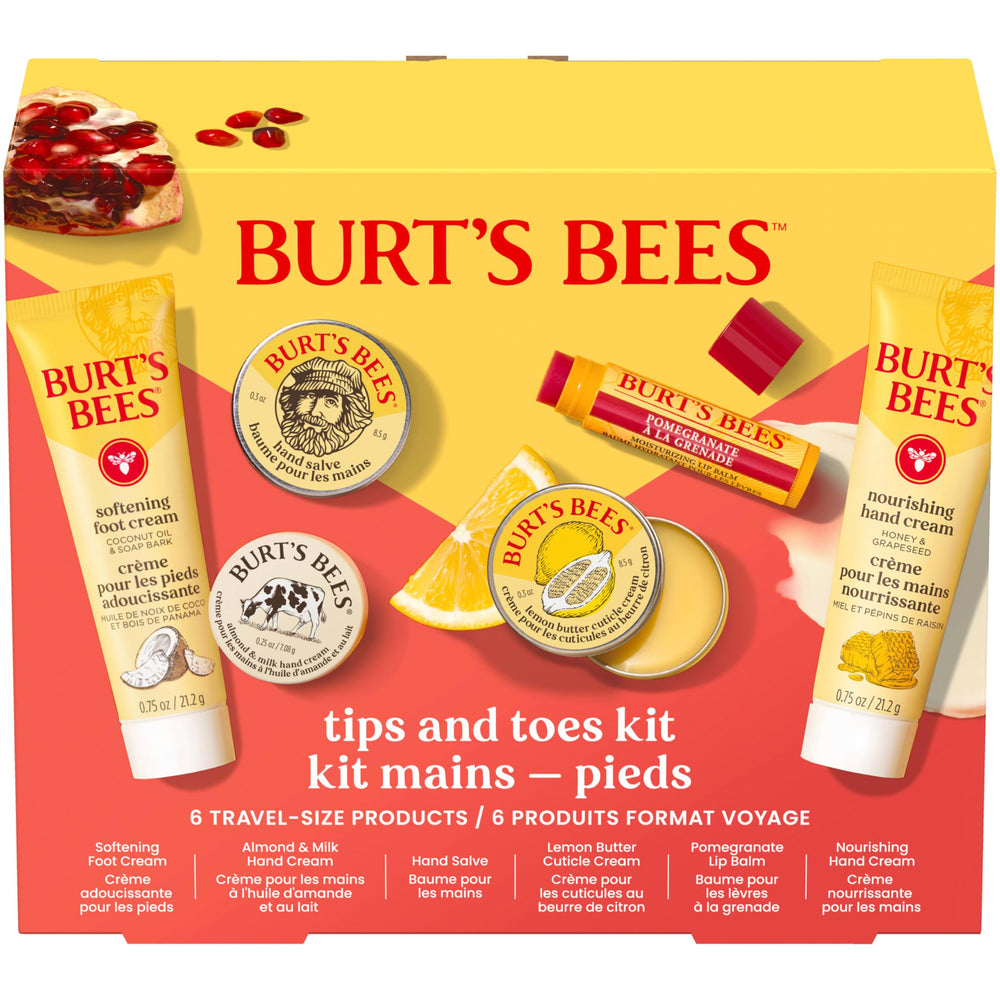 Conjunto Burt's Bees para manos y pies, hidratación suave diaria.
