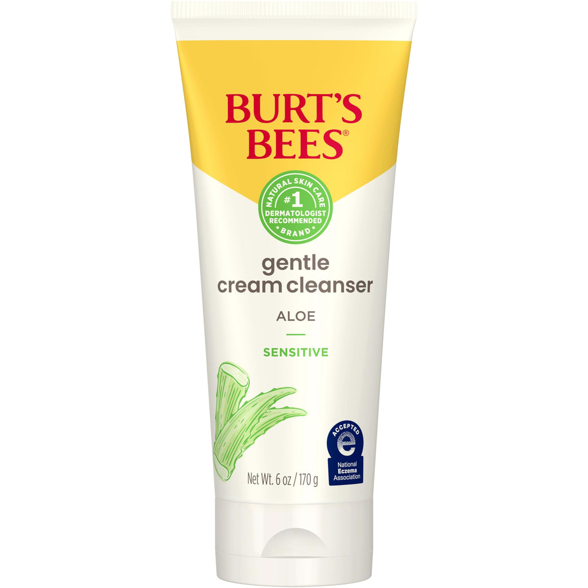 Burts Bees crema limpiadora suave aloe en botella 6 oz limpia sin resecar la piel