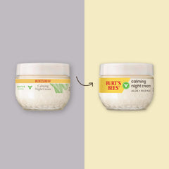Burt's Bees crema noche leche de arroz hidrata y calma la piel