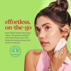 Desmaquillante Burt's Bees 3 en 1, aloe vera para piel sensible y uso cómodo.