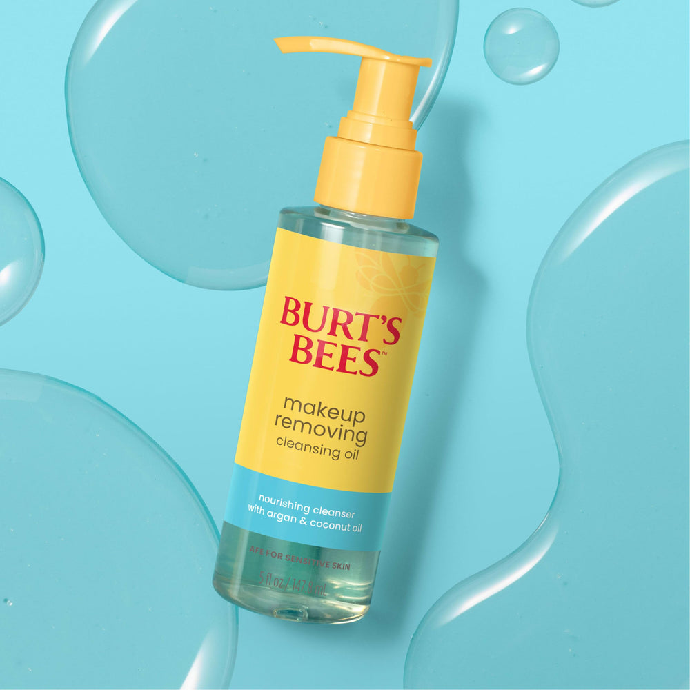Burt's Bees Desmaquillante aceite sin parabenos ftalatos petrolato SLS, fórmula limpia.