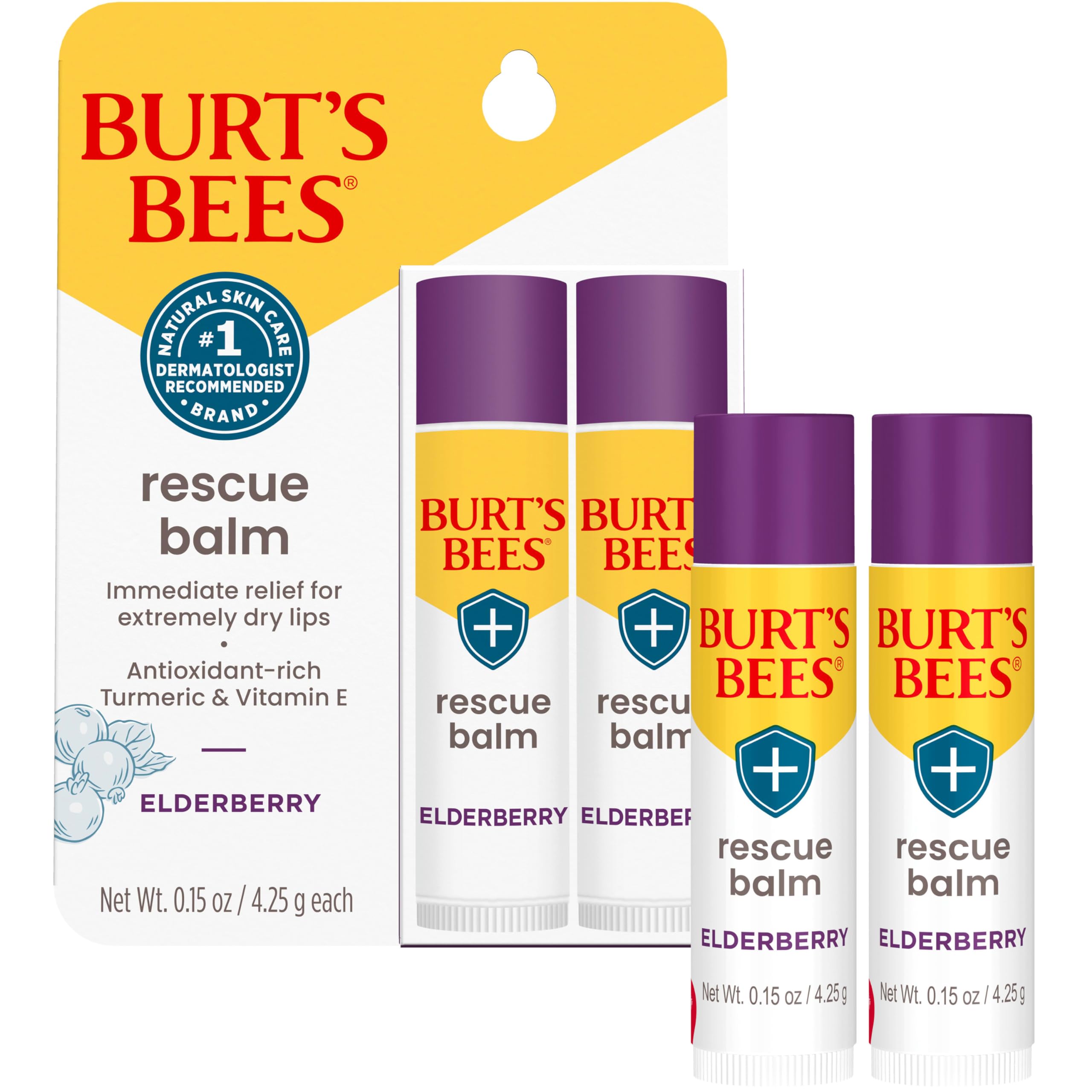 Burt's Bees Rescue Balm being applied with a smooth glide