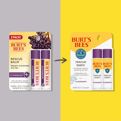 Burt's Bees Elderberry Rescue Balm tube back showing compact packaging