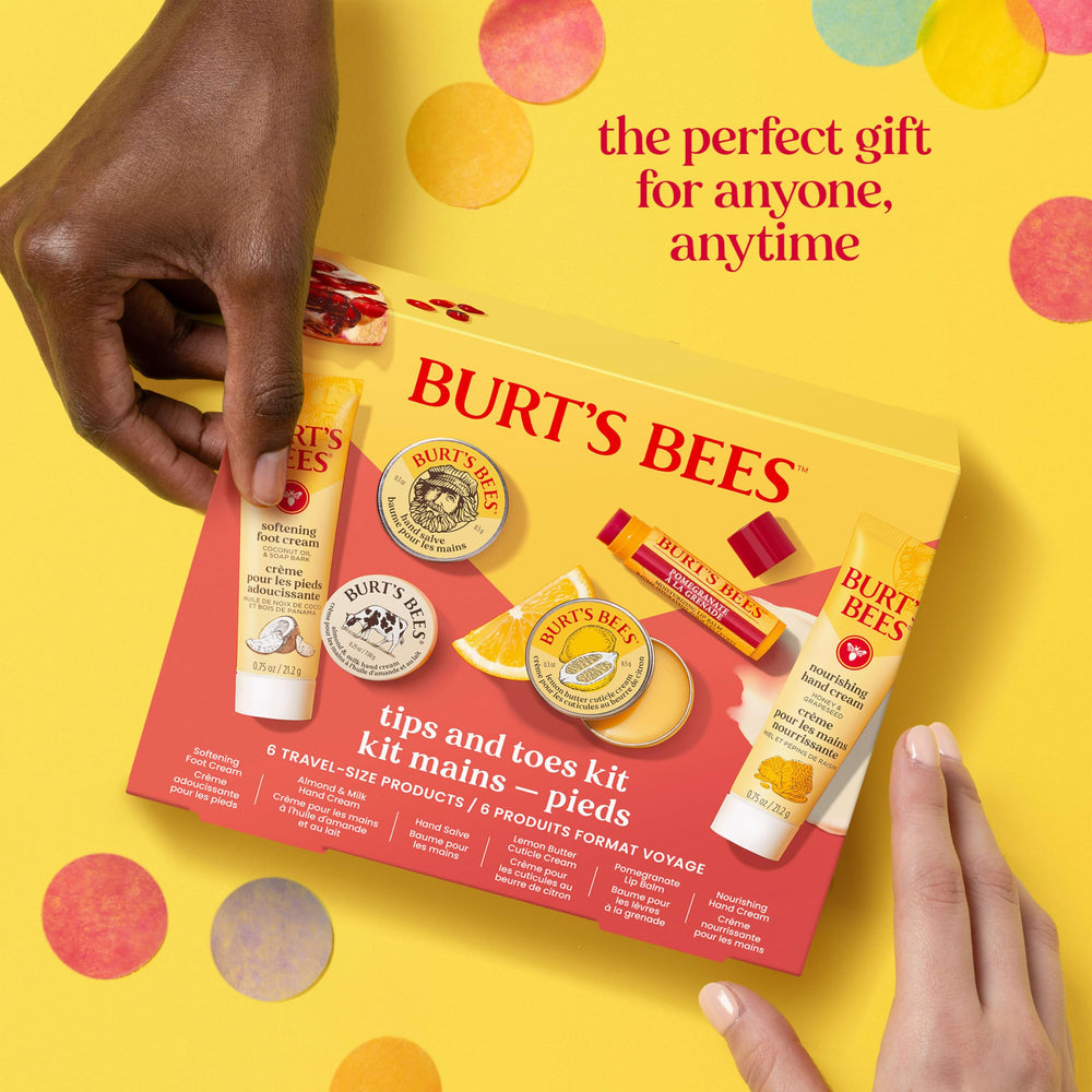 Producto de viaje Burt's Bees, tamaño compacto para bolso.