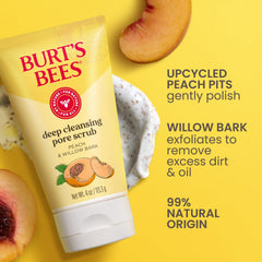 Burt's Bees exfoliante durazno, pulido suave para piel lisa.