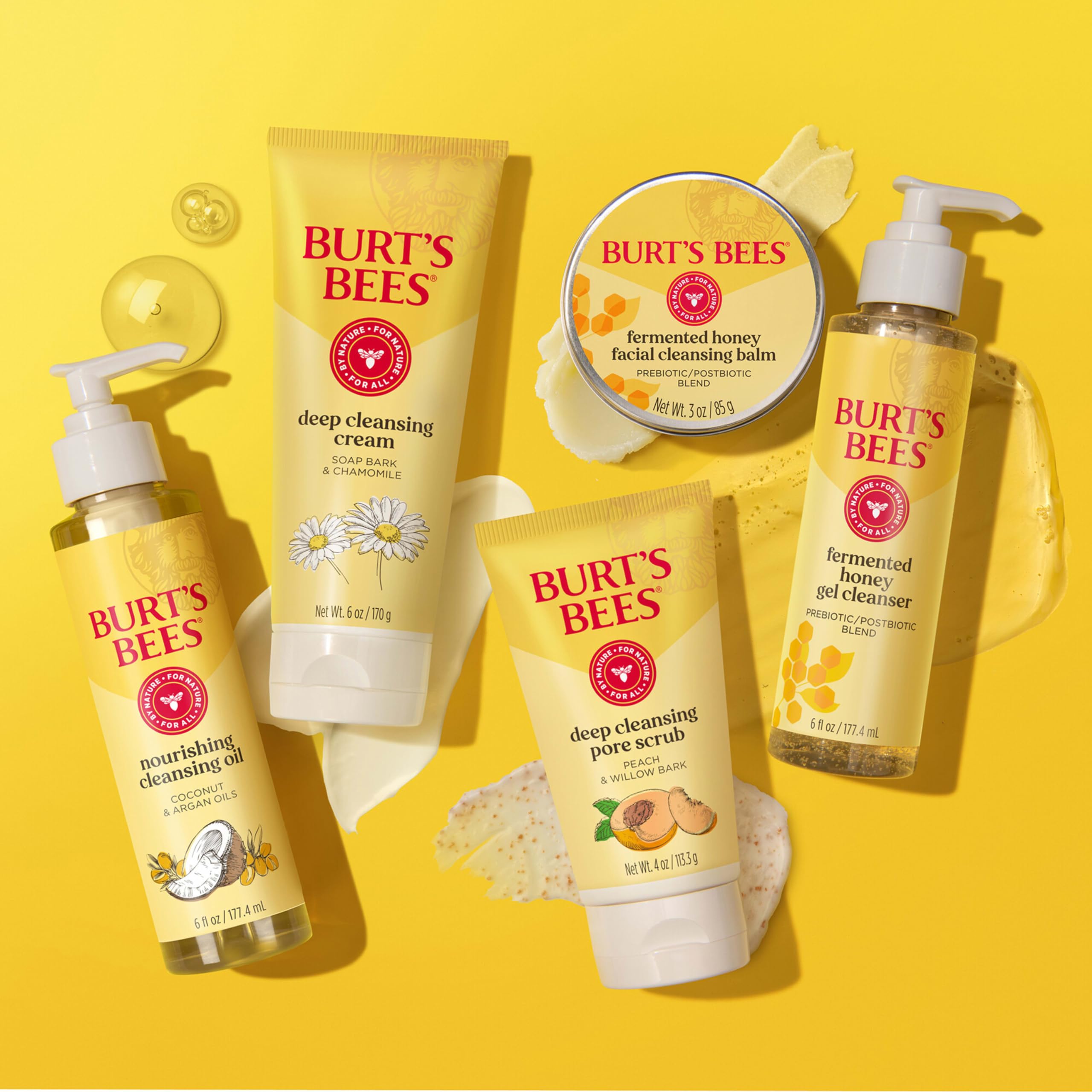 Paraben, phthalate, petrolatum, and SLS free Burt's Bees formula noted.