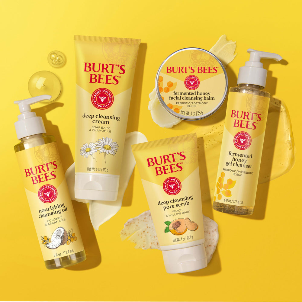 Paraben, phthalate, petrolatum, and SLS free Burt's Bees formula noted.