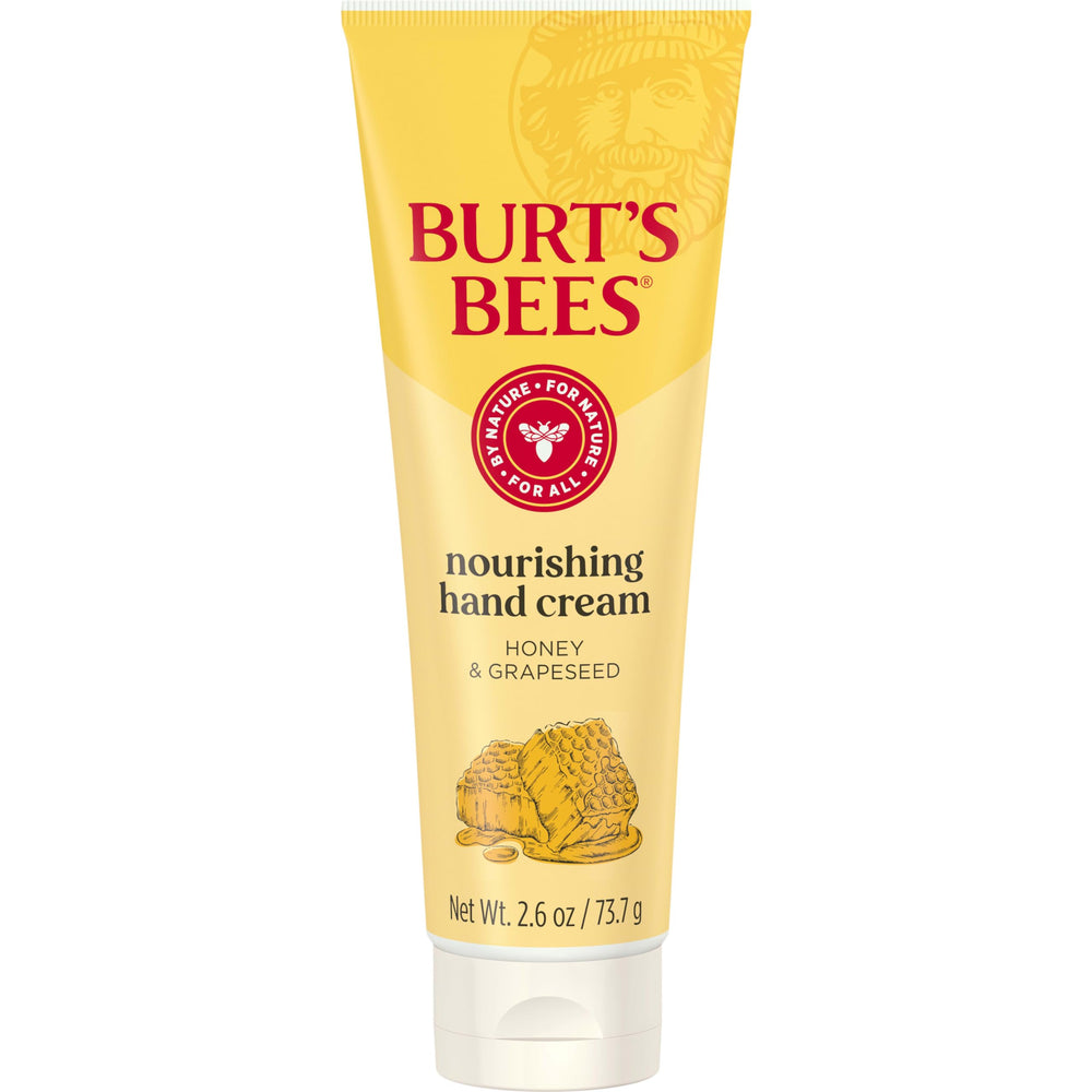 Burt's Bees hand cream is free from parabens phthalates and petrolatum for cleaner hand care.