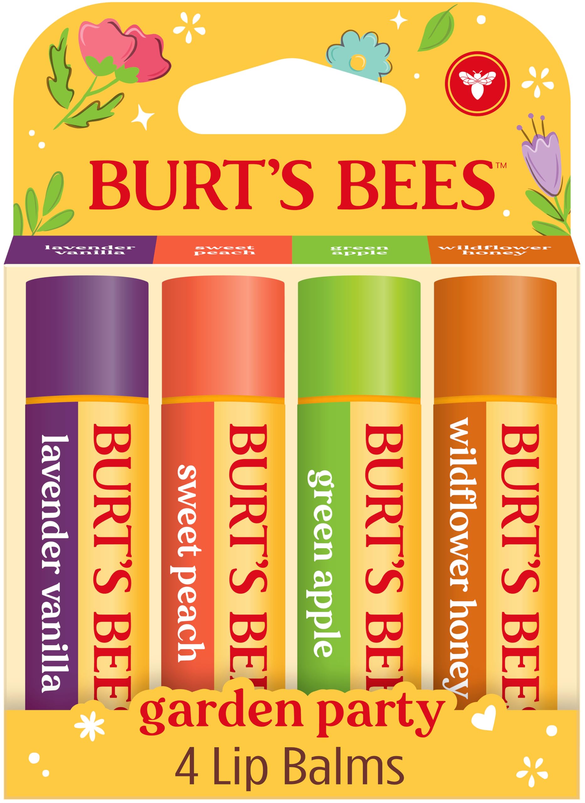 Burt’s Bees Garden Party bálsamo labial lavanda vainilla, hidratación suave para labios