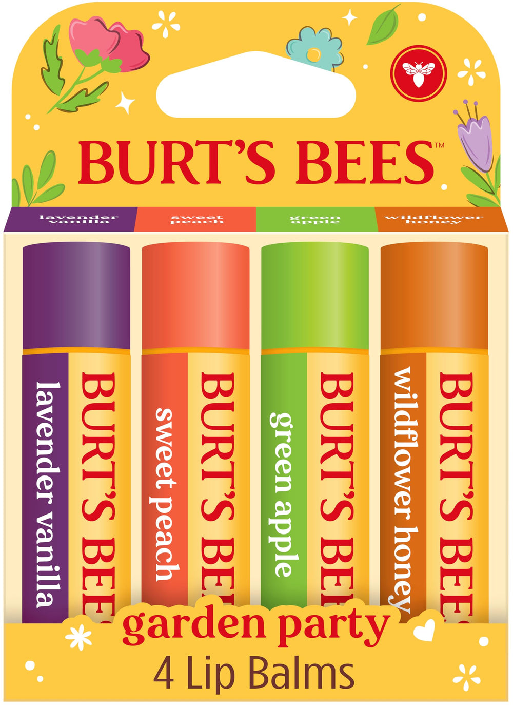 Burt’s Bees Garden Party bálsamo labial lavanda vainilla, hidratación suave para labios
