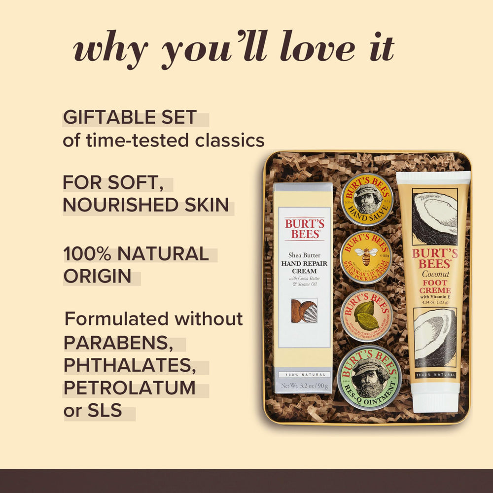 Burt's Bees Hand Salve softens rough skin on hands.