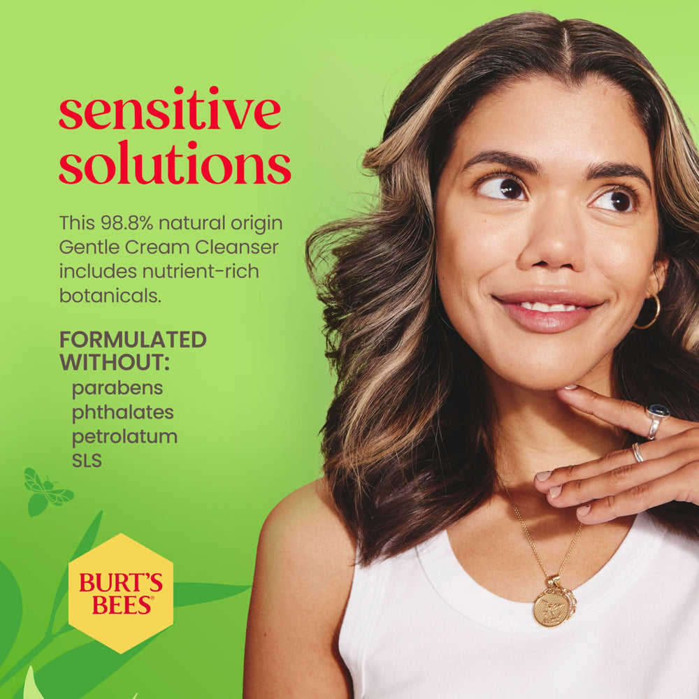 Burts Bees ingredientes naturales 98.9% y fórmula suave