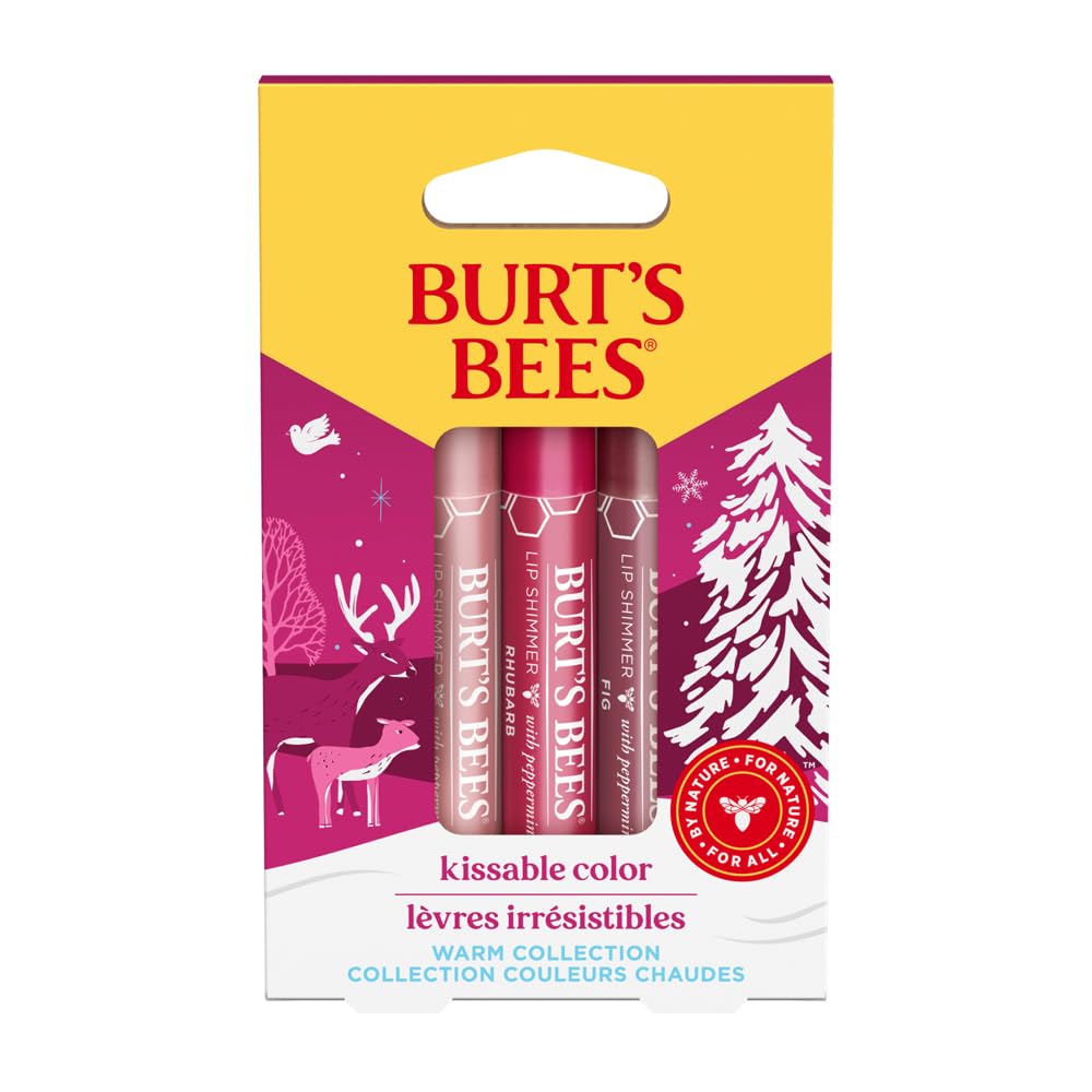 Burts Bees Kissable Color Warm Gift Set box, ready to gift with a curated lip color collection.
