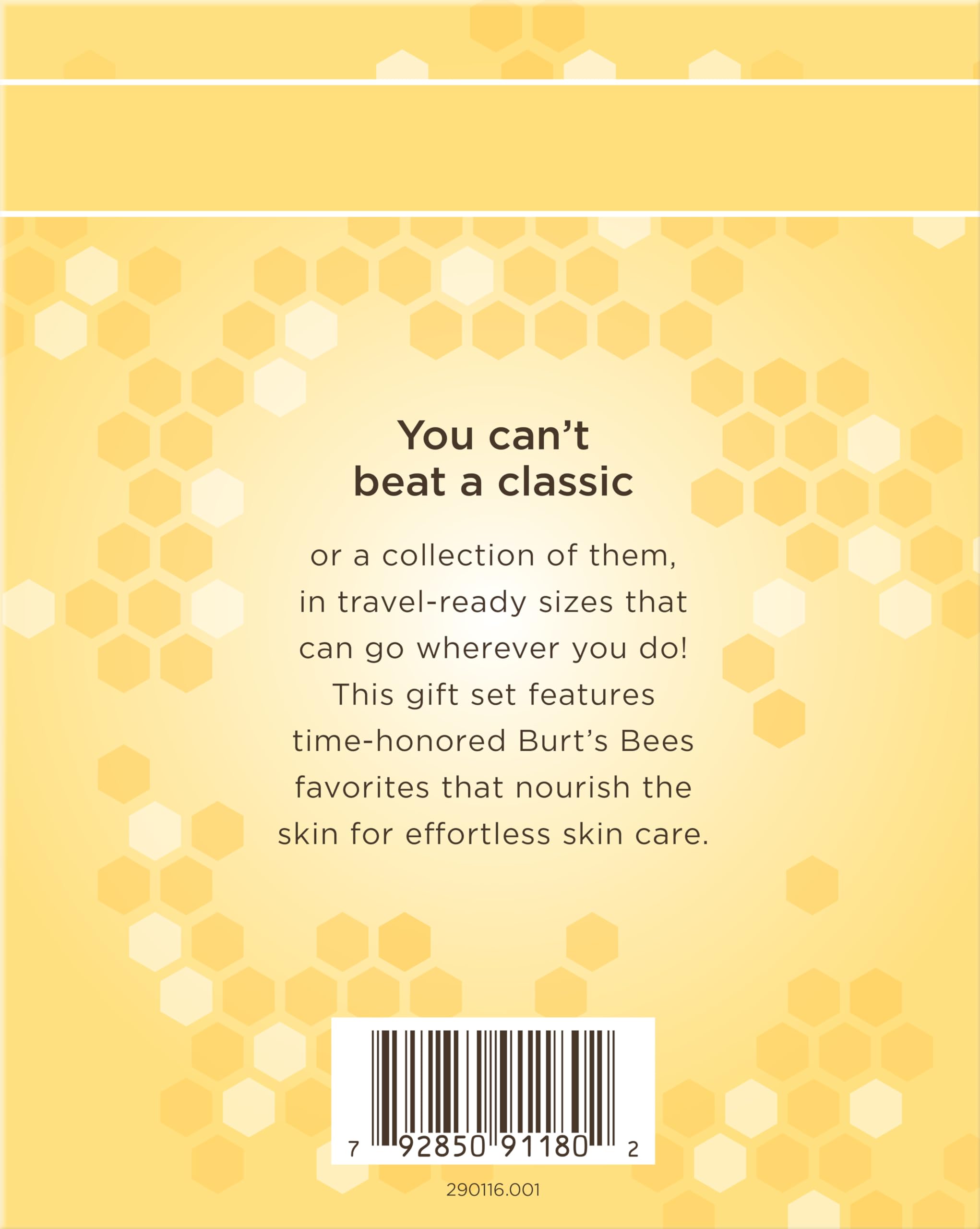 Burt's Bees kit miniaturas atemporales: bálsamo labial con cera de abejas y vitamina E.